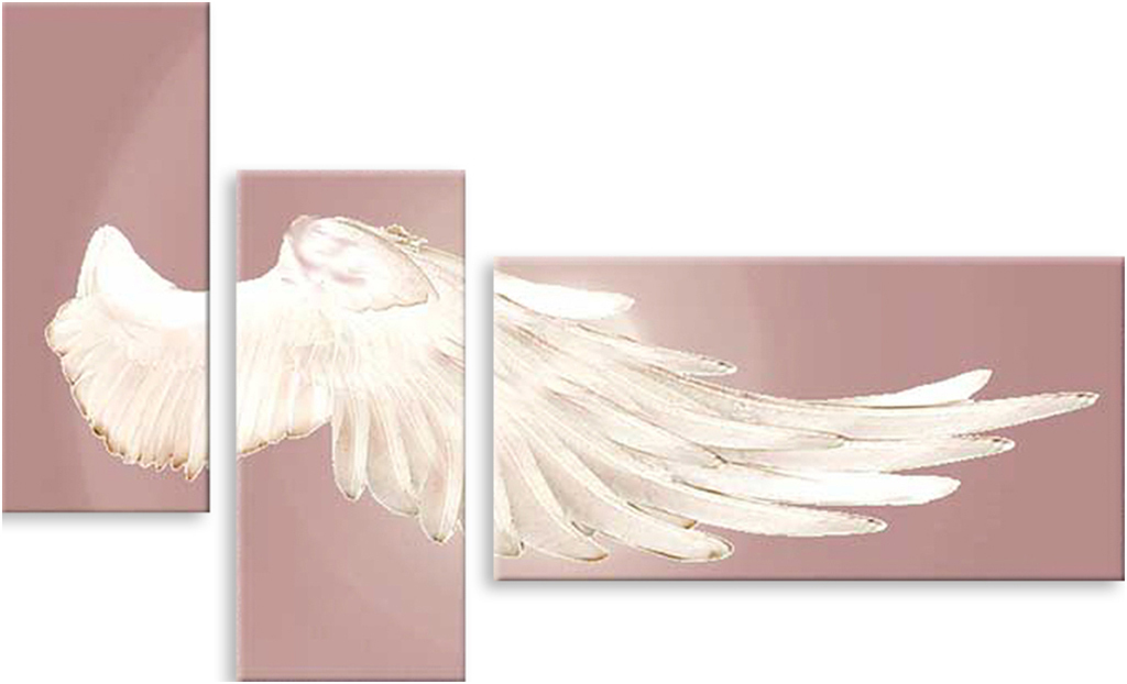 фото Картина модульная на холсте модулка "крыло ангела" 120x76 см