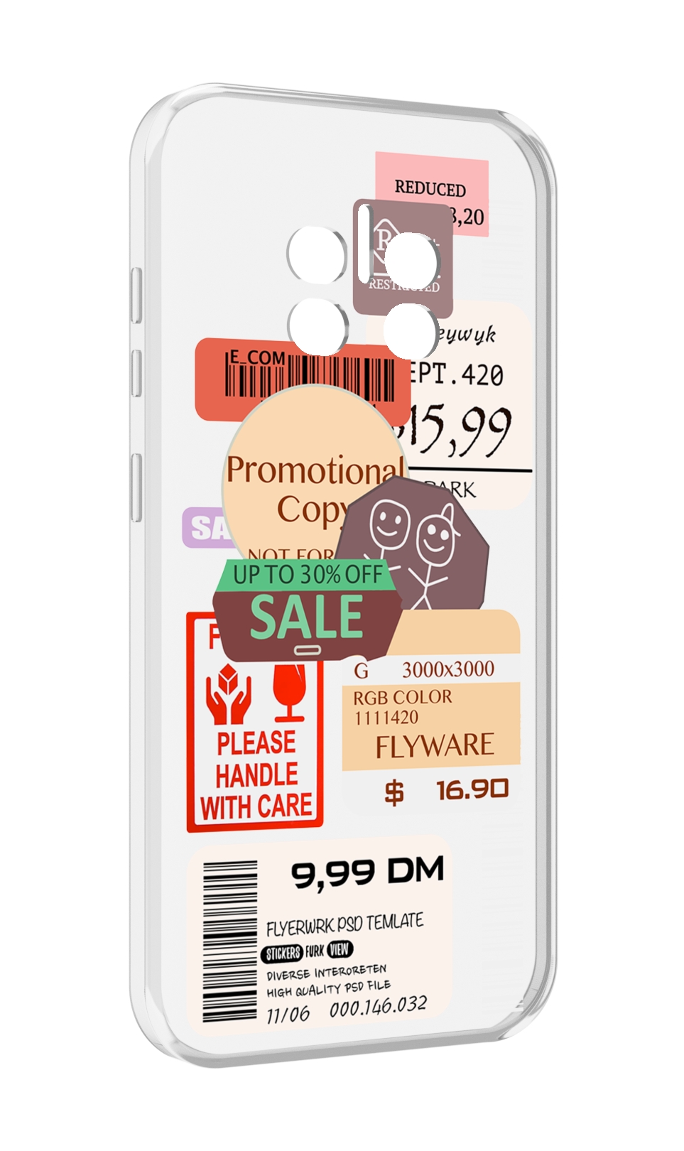 

Чехол MyPads скидочные-купоны-принт для Doogee V11, Прозрачный, Tocco