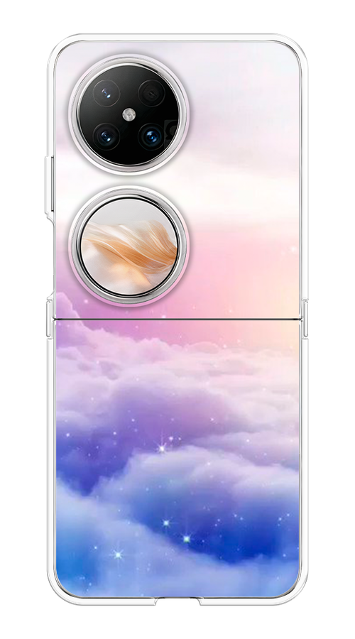 

Чехол на Huawei Pocket 2 "Небеса", Голубой;белый;розовый, 6123850-1