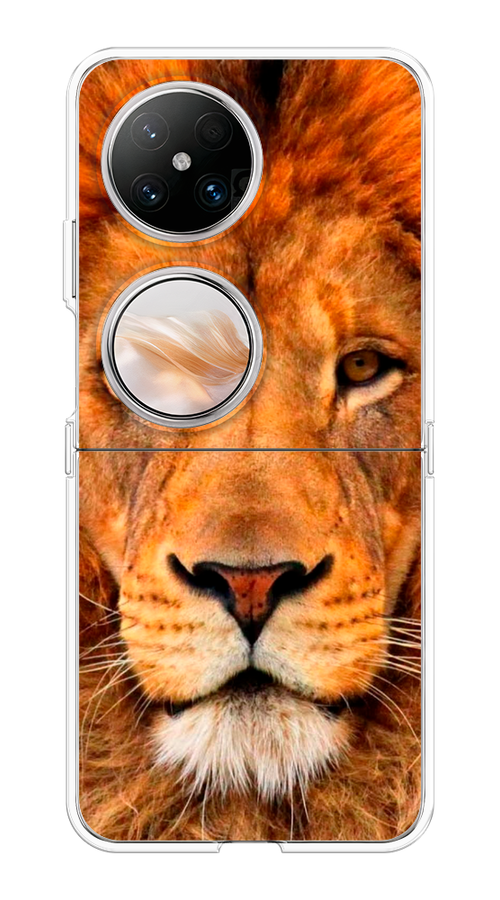 

Чехол на Huawei Pocket 2 "Благородный лев", Оранжевый, 6123850-1