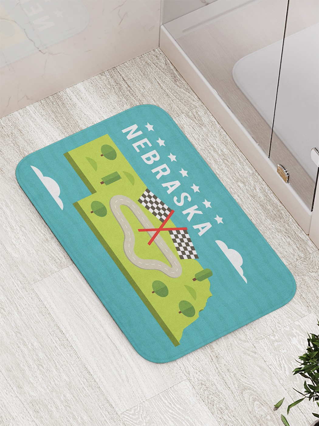 

Коврик противоскользящий для ванной, сауны, бассейна, 77х52 см bath_69369 JoyArty