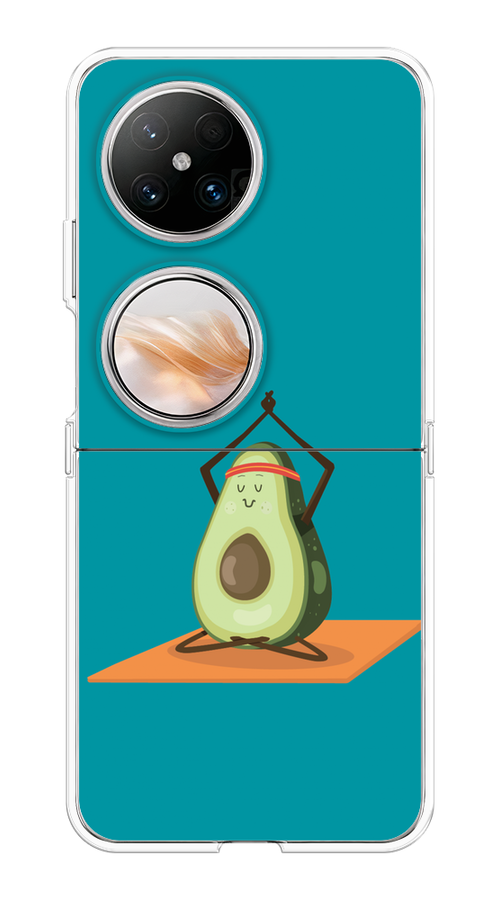 

Чехол на Huawei Pocket 2 "Расслабься с авокадо", Бирюзовый, 6123850-1