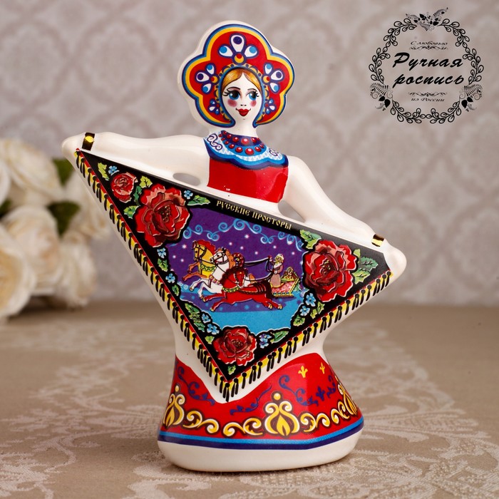 

Сувенир кукла "С платком", 12 см, керамика
