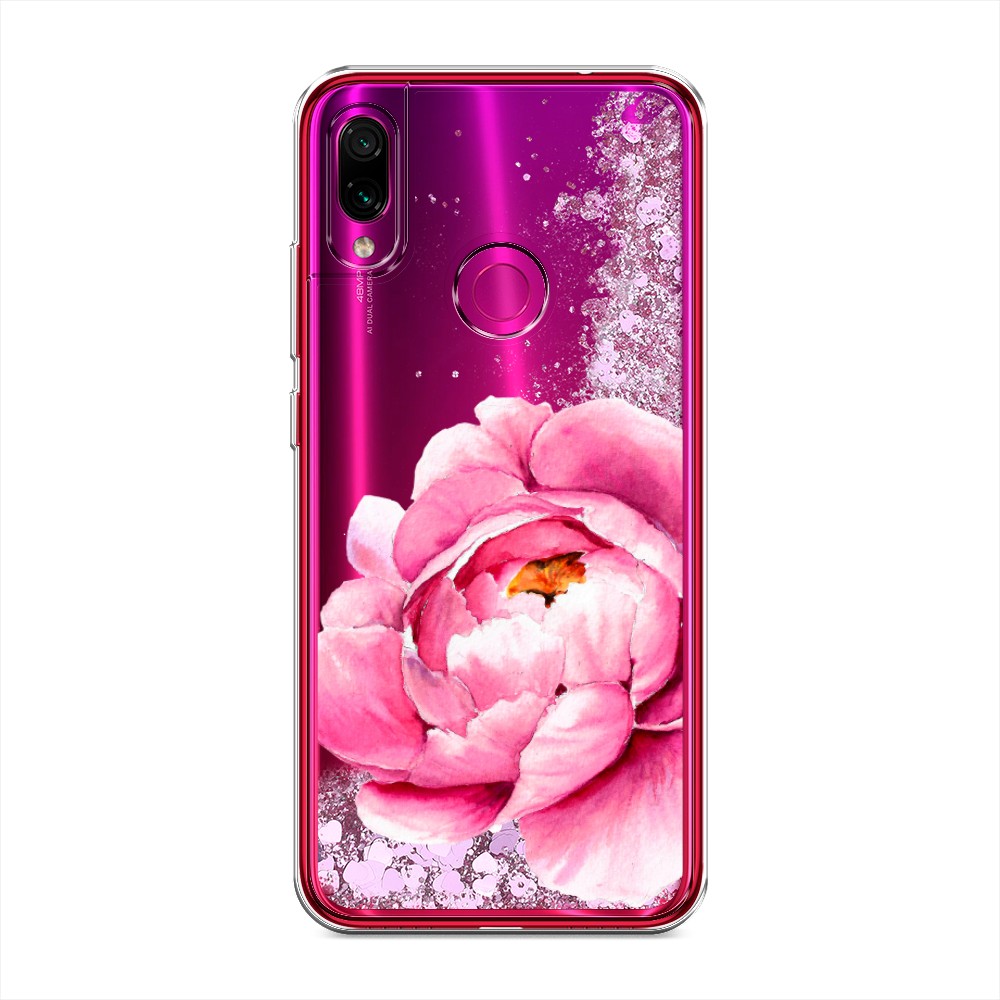 

Жидкий чехол с блестками "Прекрасный пион" на Xiaomi Redmi Note 7