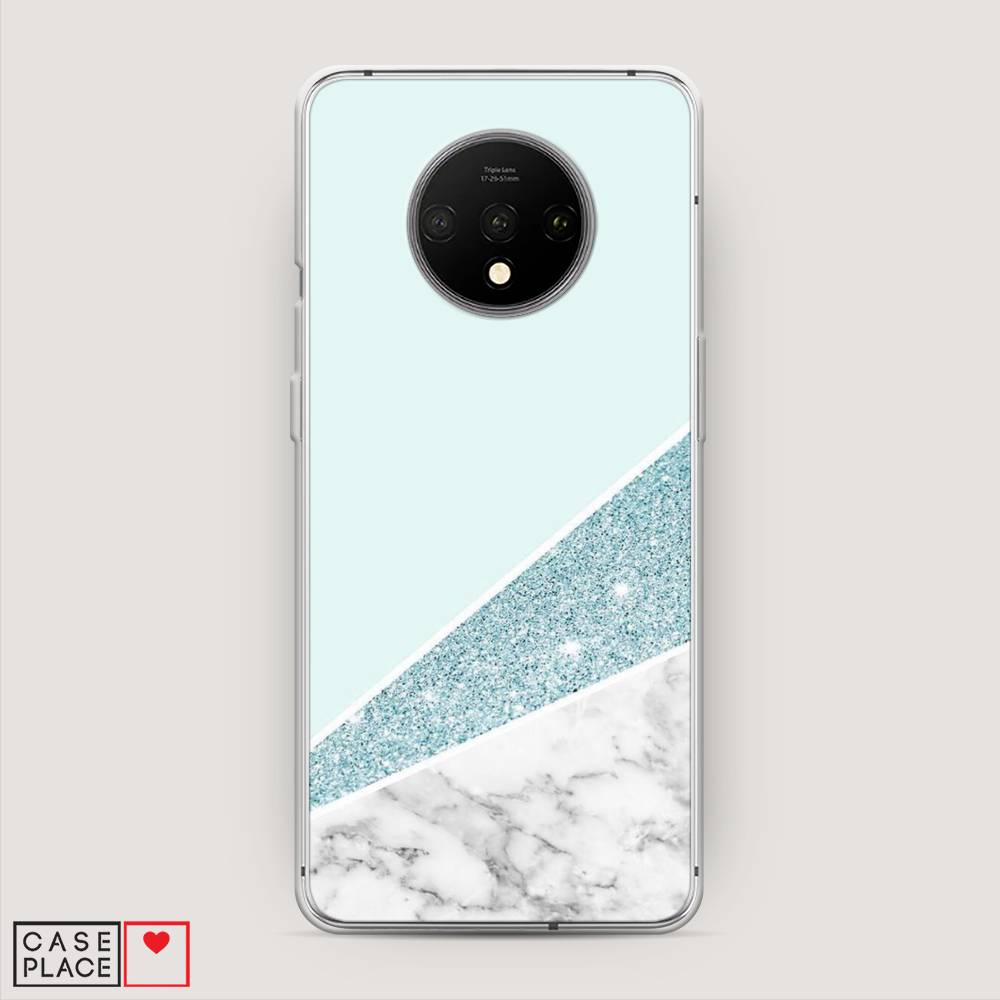 

Чехол Awog на OnePlus 7T / ВанПлас 7T "Мрамор с голубыми блестками", Голубой;белый, 150950-3