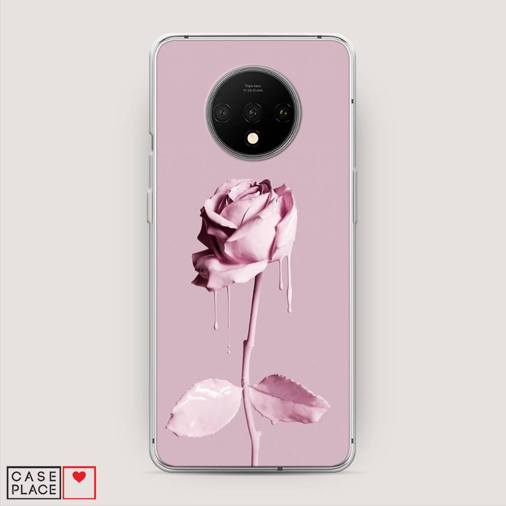 

Чехол Awog на OnePlus 7T / ВанПлас 7T "Роза в краске", Белый;розовый, 150950-8