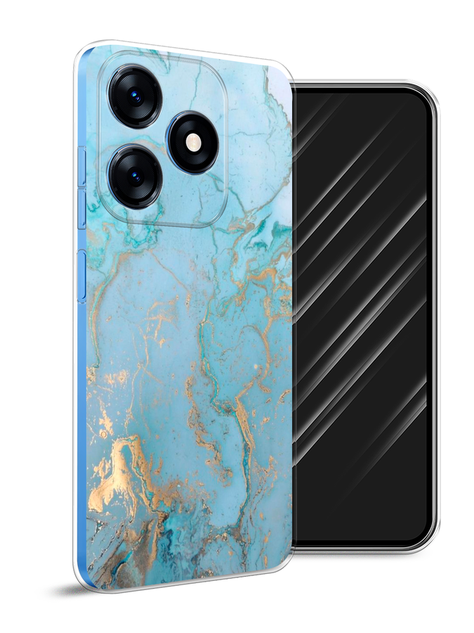 

Чехол Awog на Tecno Spark 10 "Голубой мрамор рисунок", 303550-3