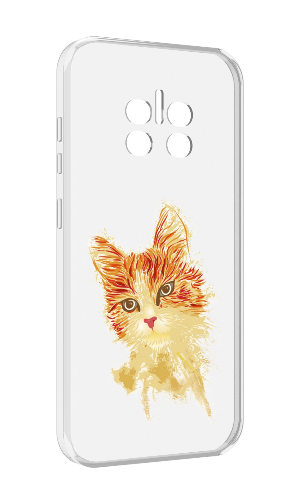 

Чехол MyPads рыжий кот для Doogee V11, Прозрачный, Tocco