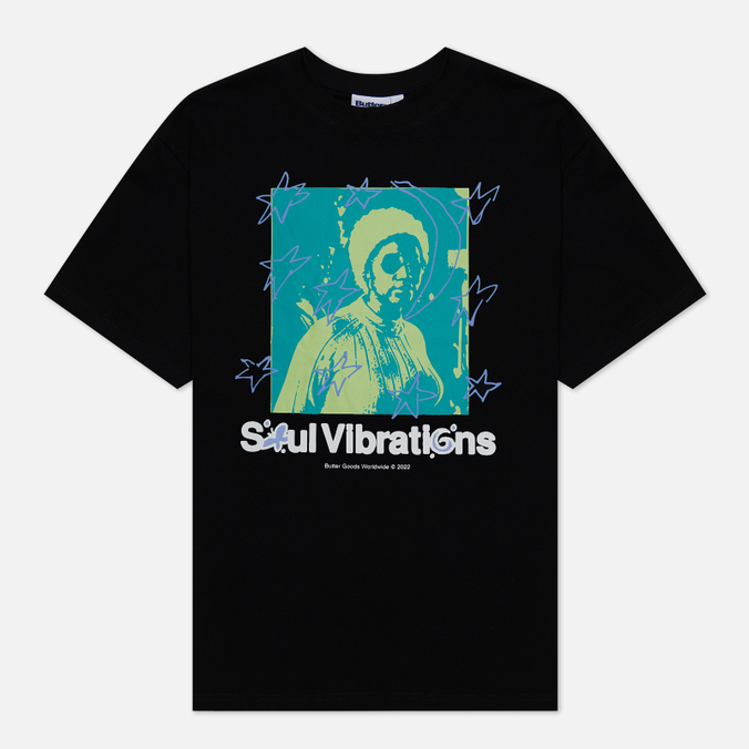 

Футболка мужская Butter Goods Soul Vibrations черная XL, Soul Vibrations