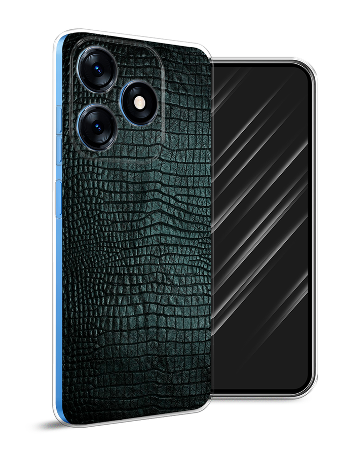 

Чехол Awog на Tecno Spark 10 "Черная змея", Черный;серый;голубой, 303550-3