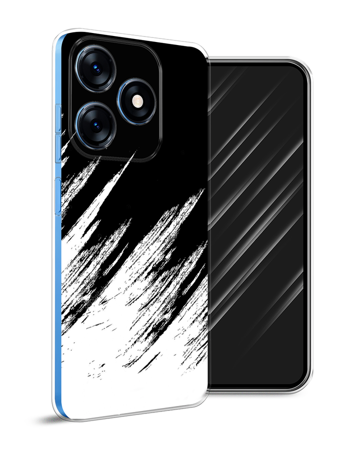 

Чехол Awog на Tecno Spark 10 "Черно белые брызги", Черный;белый;бежевый, 303550-3