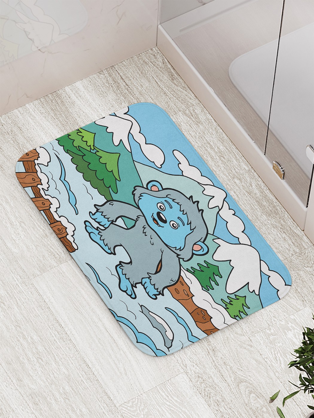

Коврик противоскользящий для ванной, сауны, бассейна, 77х52 см bath_69296 JoyArty