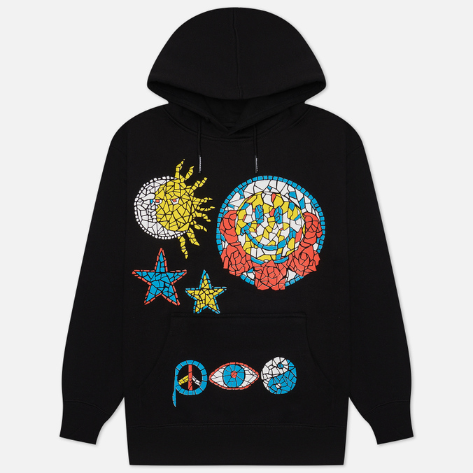 

Худи мужское MARKET Smiley Market Mosaic Hoodie черное L, Smiley Market Mosaic Hoodie
