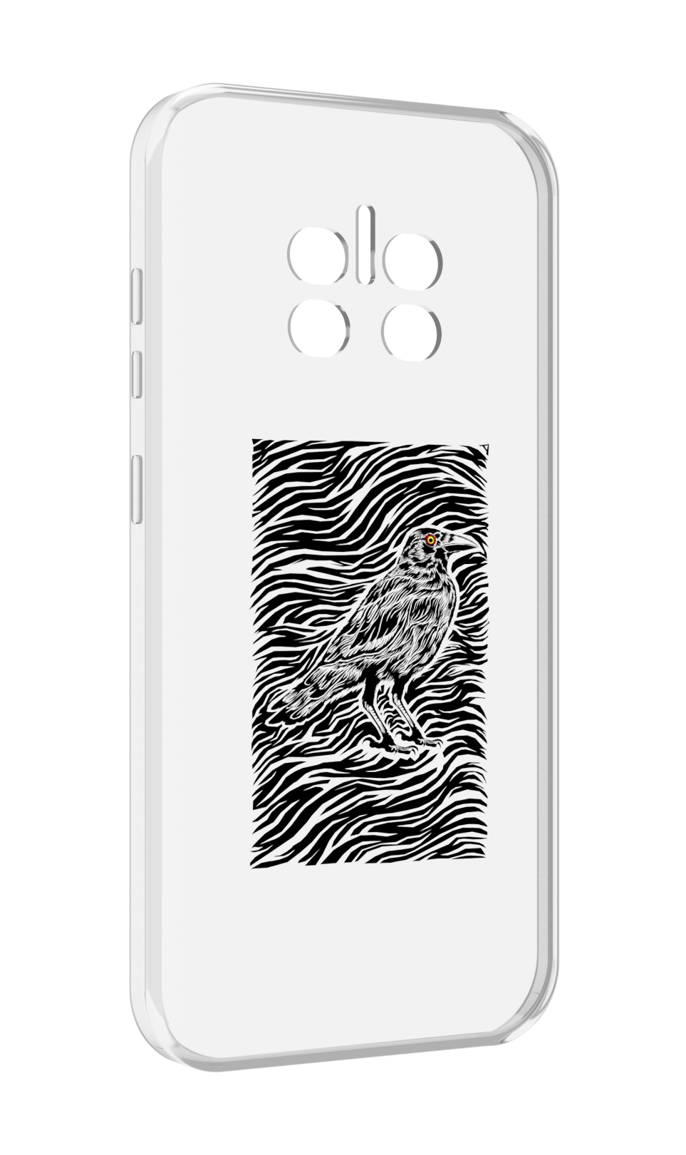 

Чехол MyPads ворон в абстракции для Doogee V11, Прозрачный, Tocco
