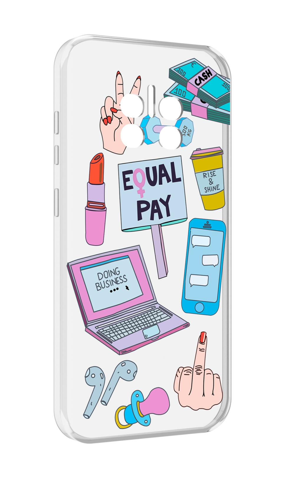 

Чехол MyPads разные-штучки для Doogee V11, Прозрачный, Tocco