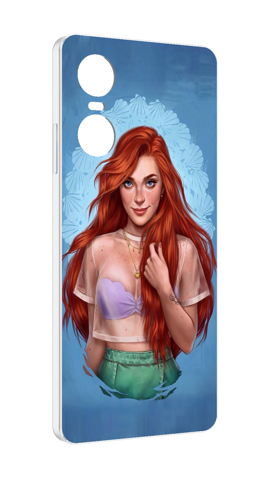 

Чехол MyPads девушка-в-голубом-фоне женский для Tecno Pop 6 Pro, Прозрачный, Tocco