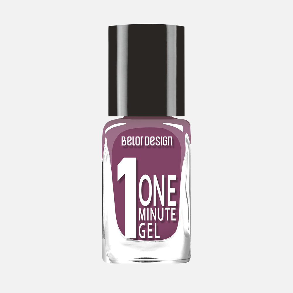 Лак для ногтей Belor Design One Minute, с гелевой формулой, тон 224, 4 мл be hair be color 12 minute chestnut violet краска для волос тон 4 2 средний шатен фиолетовый 100 мл