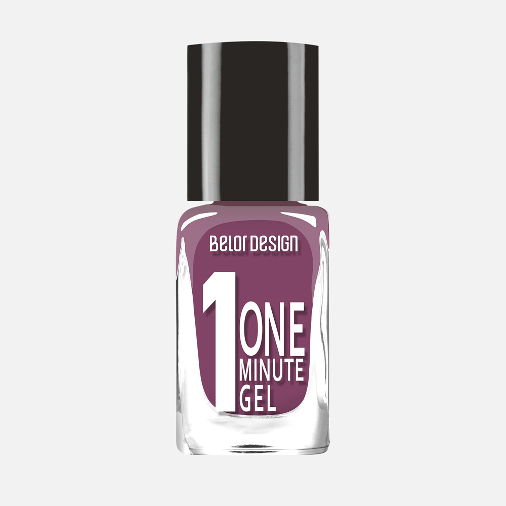 Лак для ногтей Belor Design One Minute, с гелевой формулой, тон 224, 4 мл be hair be color 12 minute light chestnut violet краска для волос тон 5 2 светлый шатен фиолетовый 100 мл