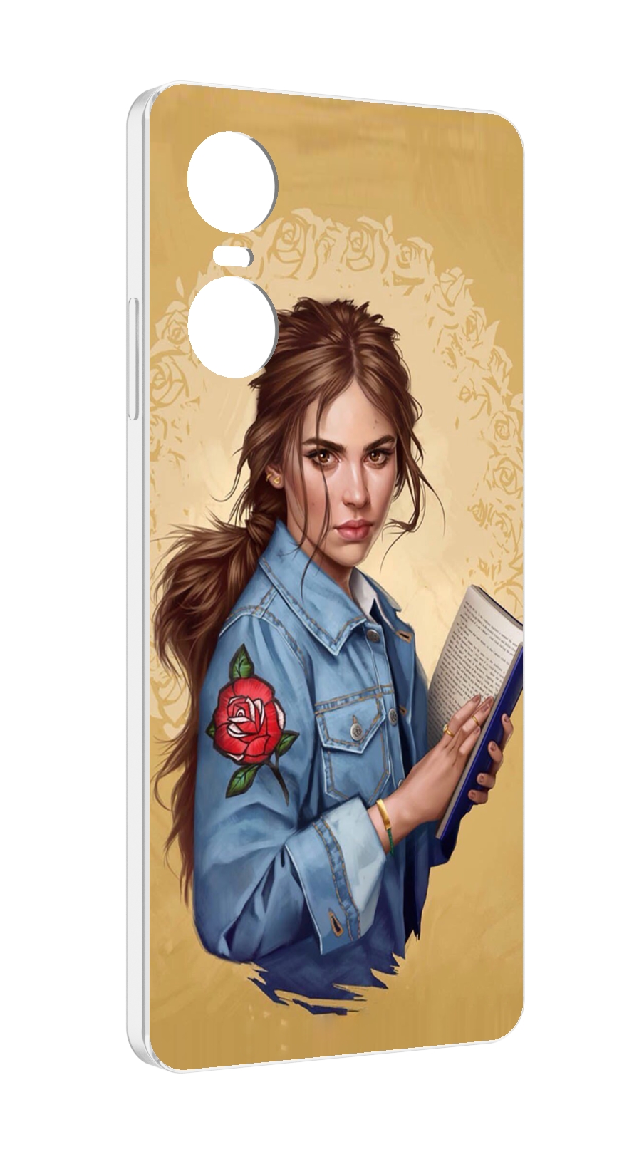 

Чехол MyPads девушка-в-бежевом-фоне для Tecno Pop 6 Pro, Прозрачный, Tocco