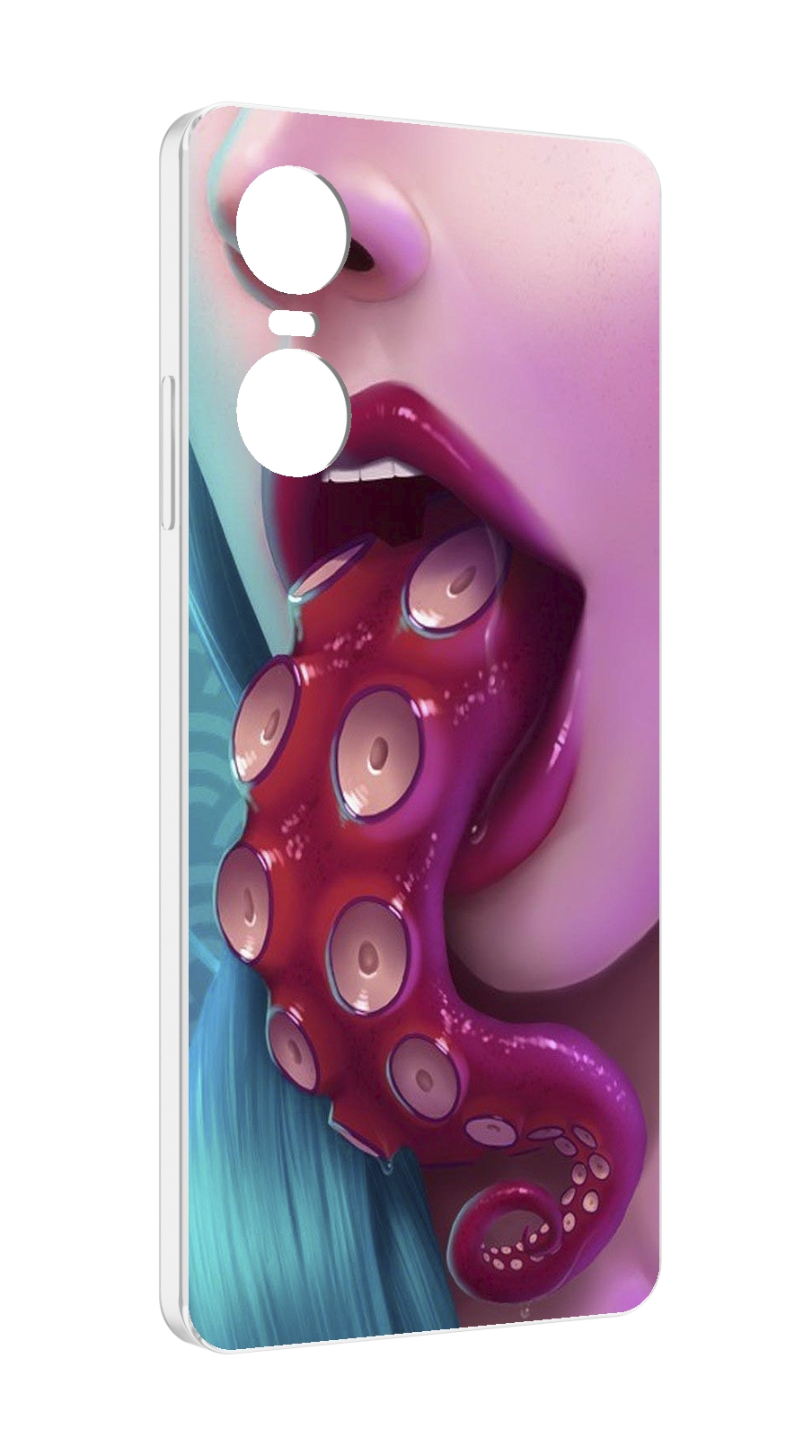

Чехол MyPads девушка с щупальцой женский для Tecno Pop 6 Pro, Прозрачный, Tocco