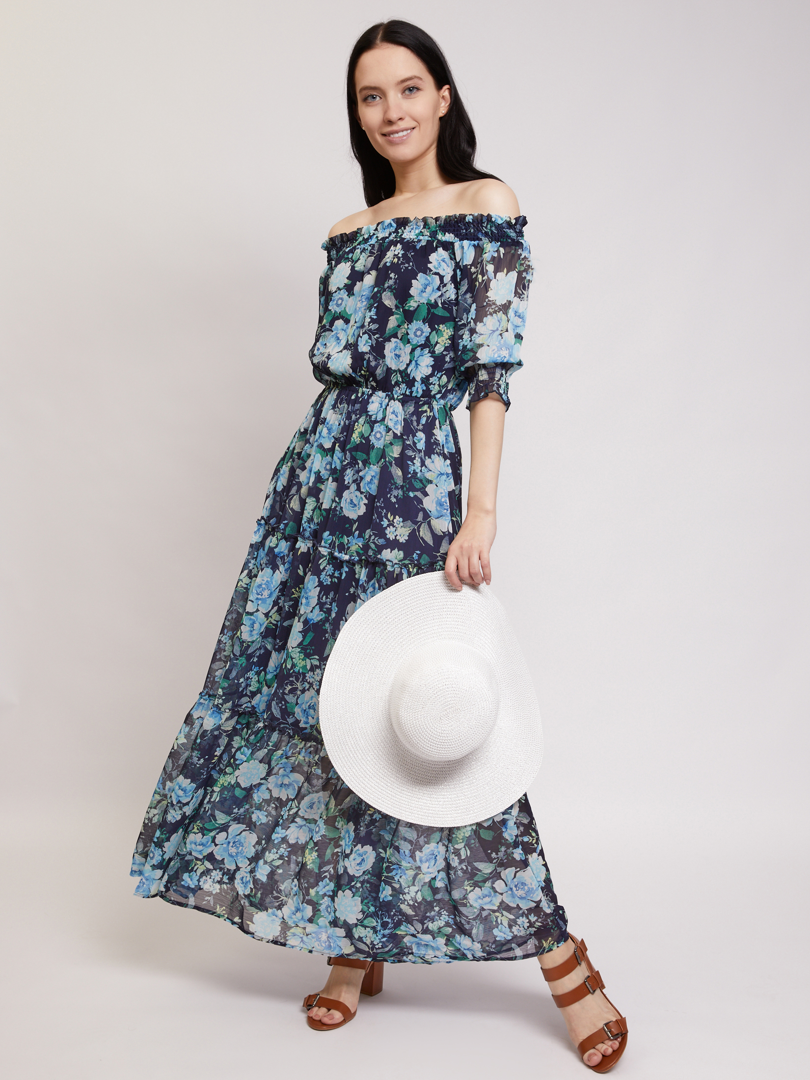 

Повседневное платье женское Zolla z02124826210359P0 синее XXL, z02124826210359P0