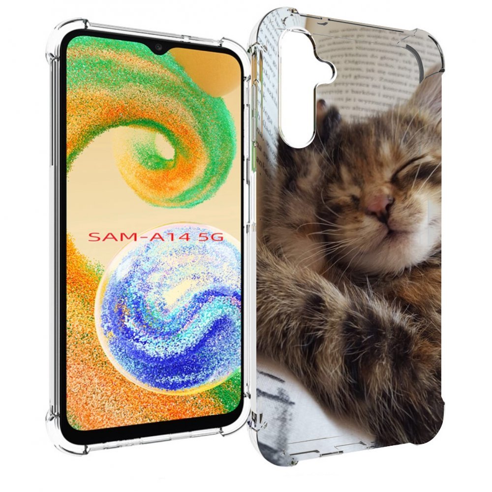 

Чехол MyPads Спящий-котенок для Samsung Galaxy A14 5G, Прозрачный, Tocco