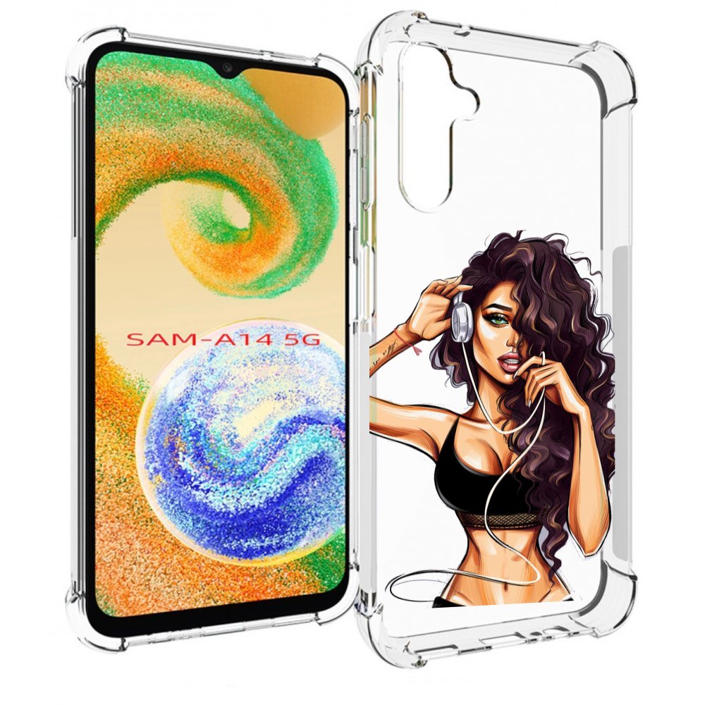 

Чехол MyPads Спортивная-девушка женский для Samsung Galaxy A14 5G, Прозрачный, Tocco