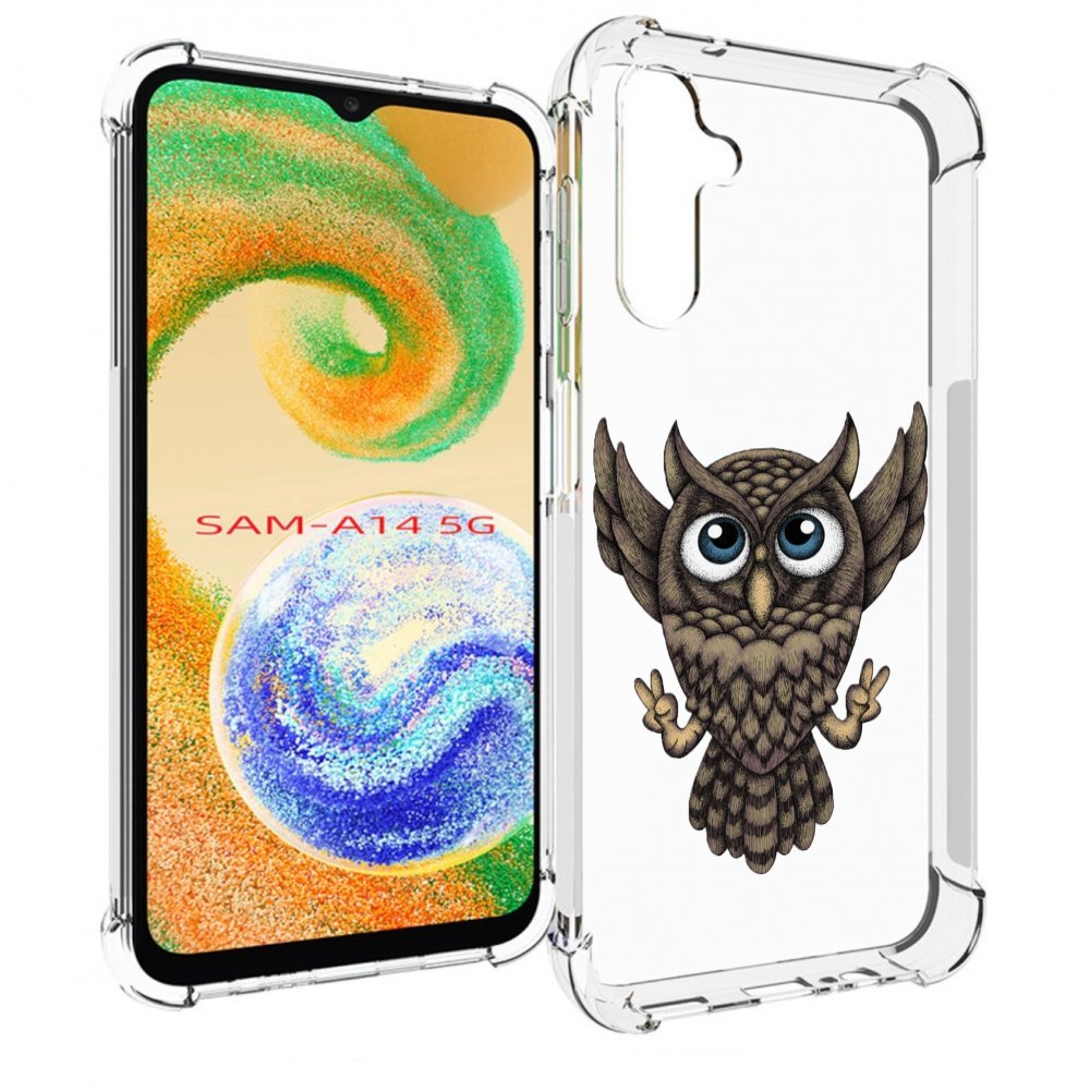 

Чехол MyPads Сова для Samsung Galaxy A14 5G, Прозрачный, Tocco