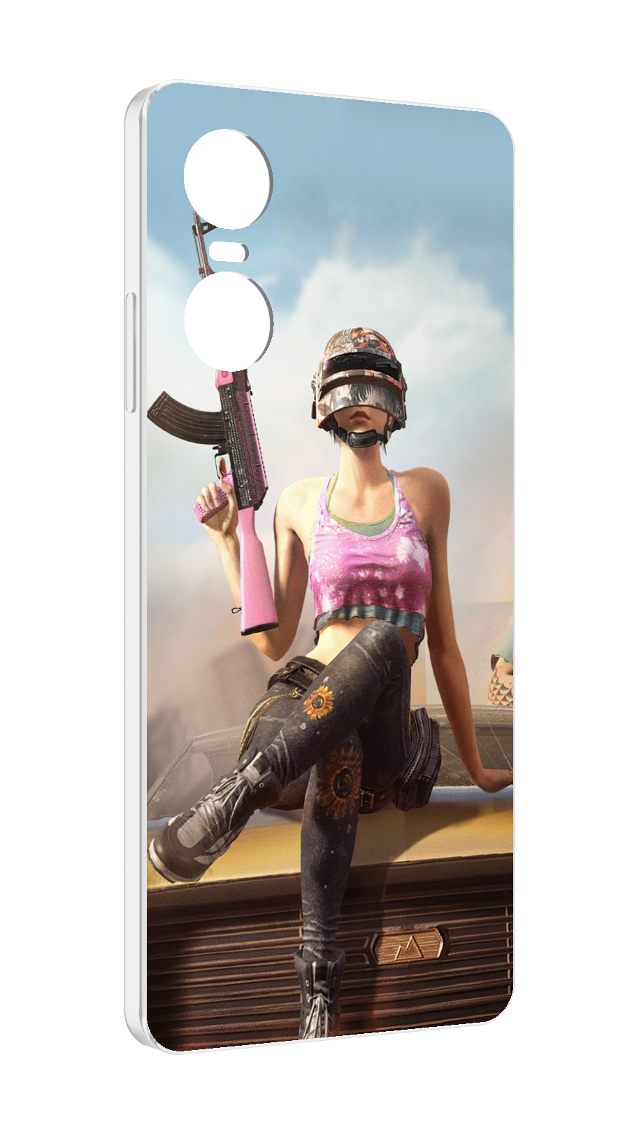 

Чехол MyPads девушка из PUBG для Tecno Pop 6 Pro, Прозрачный, Tocco