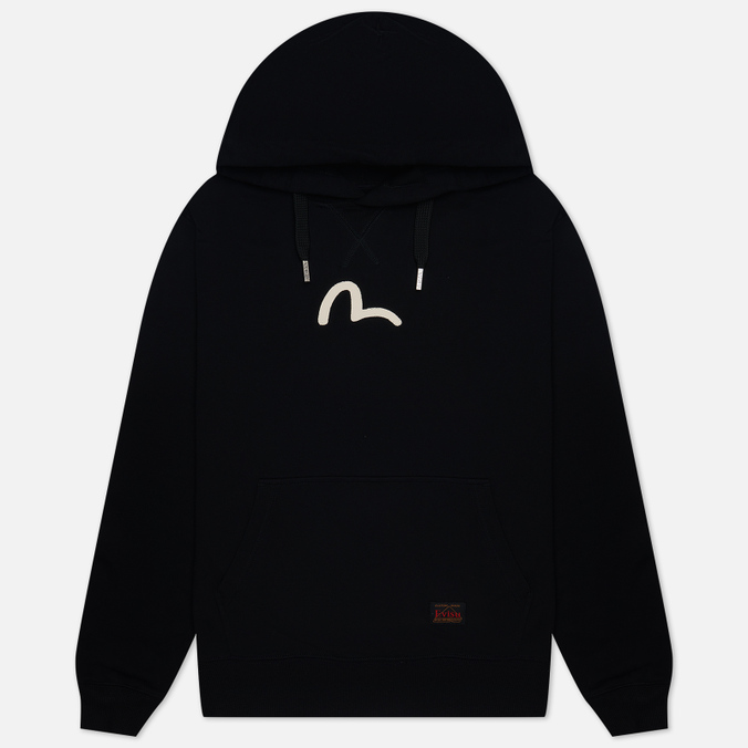 

Худи мужское Evisu Seagull Printed Hoodie Regular Fit черное 2XL, Seagull Printed Hoodie Regular Fit