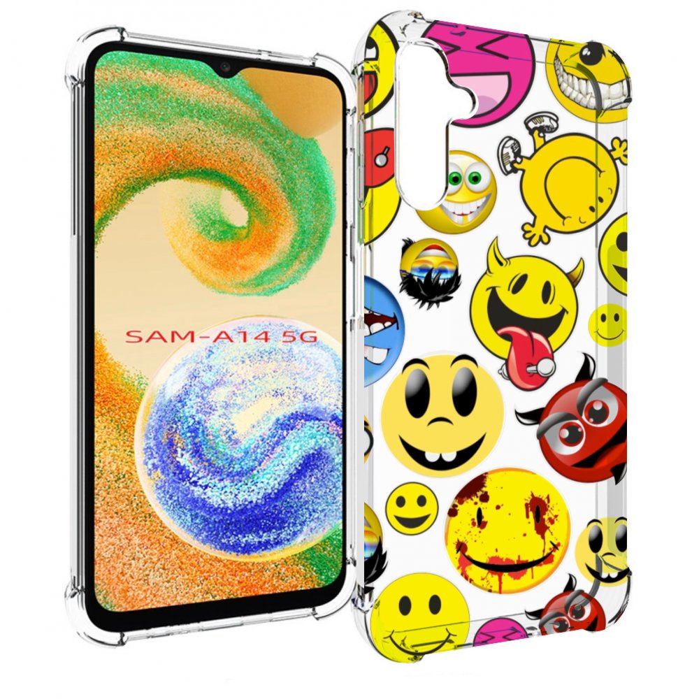 

Чехол MyPads Смайлики для Samsung Galaxy A14 5G, Прозрачный, Tocco