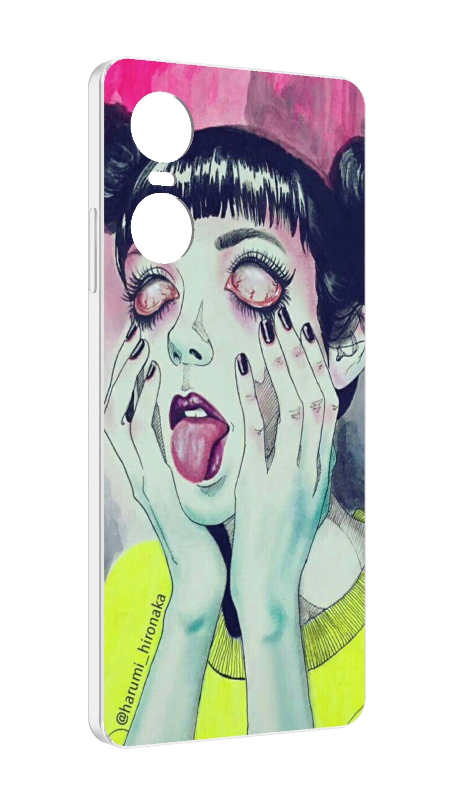 

Чехол MyPads девушка без зрачков для Tecno Pop 6 Pro, Прозрачный, Tocco