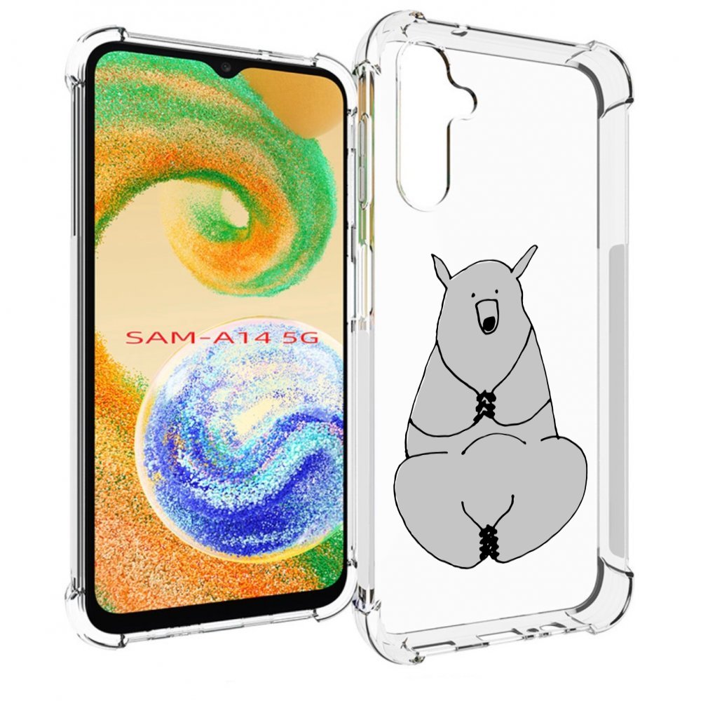 

Чехол MyPads Серый медведь для Samsung Galaxy A14 5G, Прозрачный, Tocco