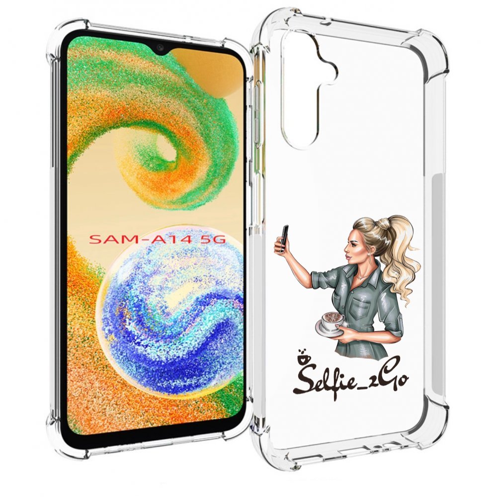 

Чехол MyPads Селфи-девушка женский для Samsung Galaxy A14 5G, Прозрачный, Tocco