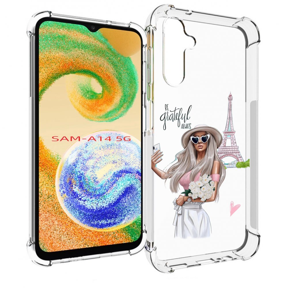 

Чехол MyPads Селфи-в-Париже женский для Samsung Galaxy A14 5G, Прозрачный, Tocco