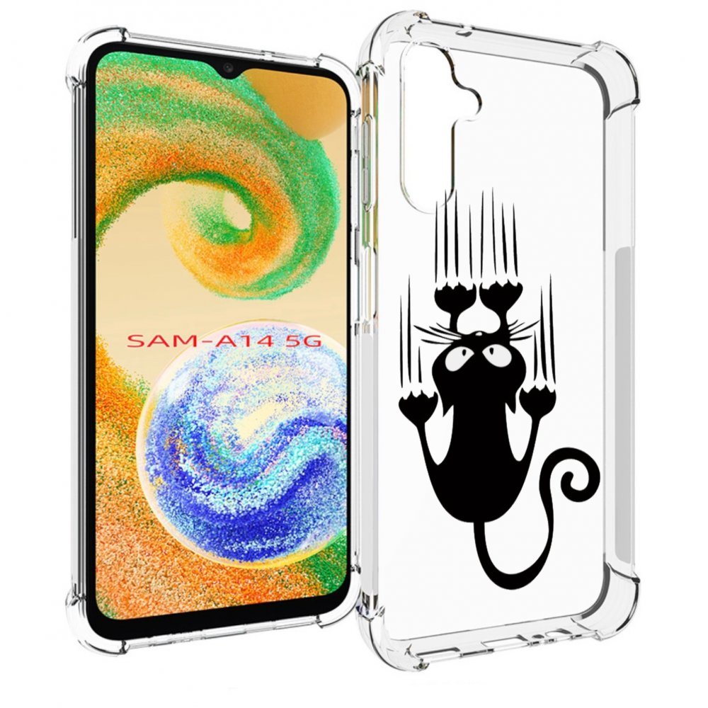 

Чехол MyPads Свисающий-кот для Samsung Galaxy A14 5G, Прозрачный, Tocco
