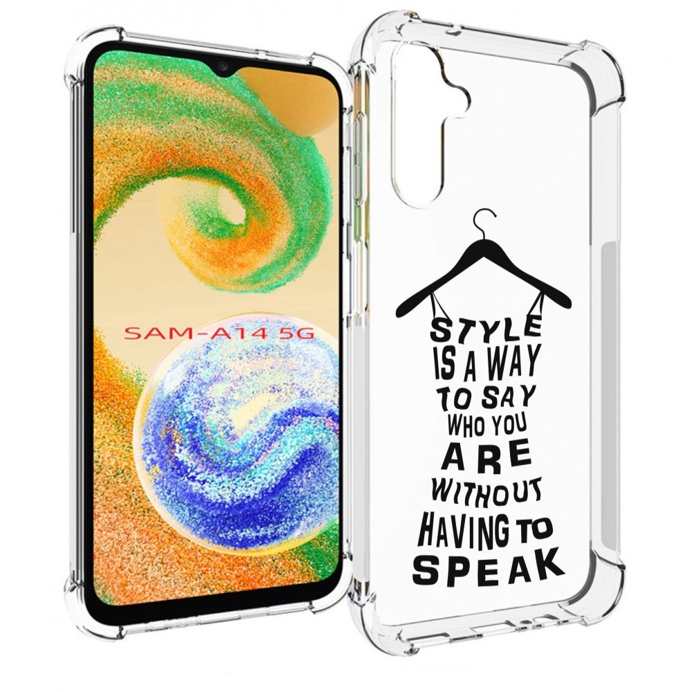 

Чехол MyPads Сарафан-из-слов для Samsung Galaxy A14 5G, Прозрачный, Tocco