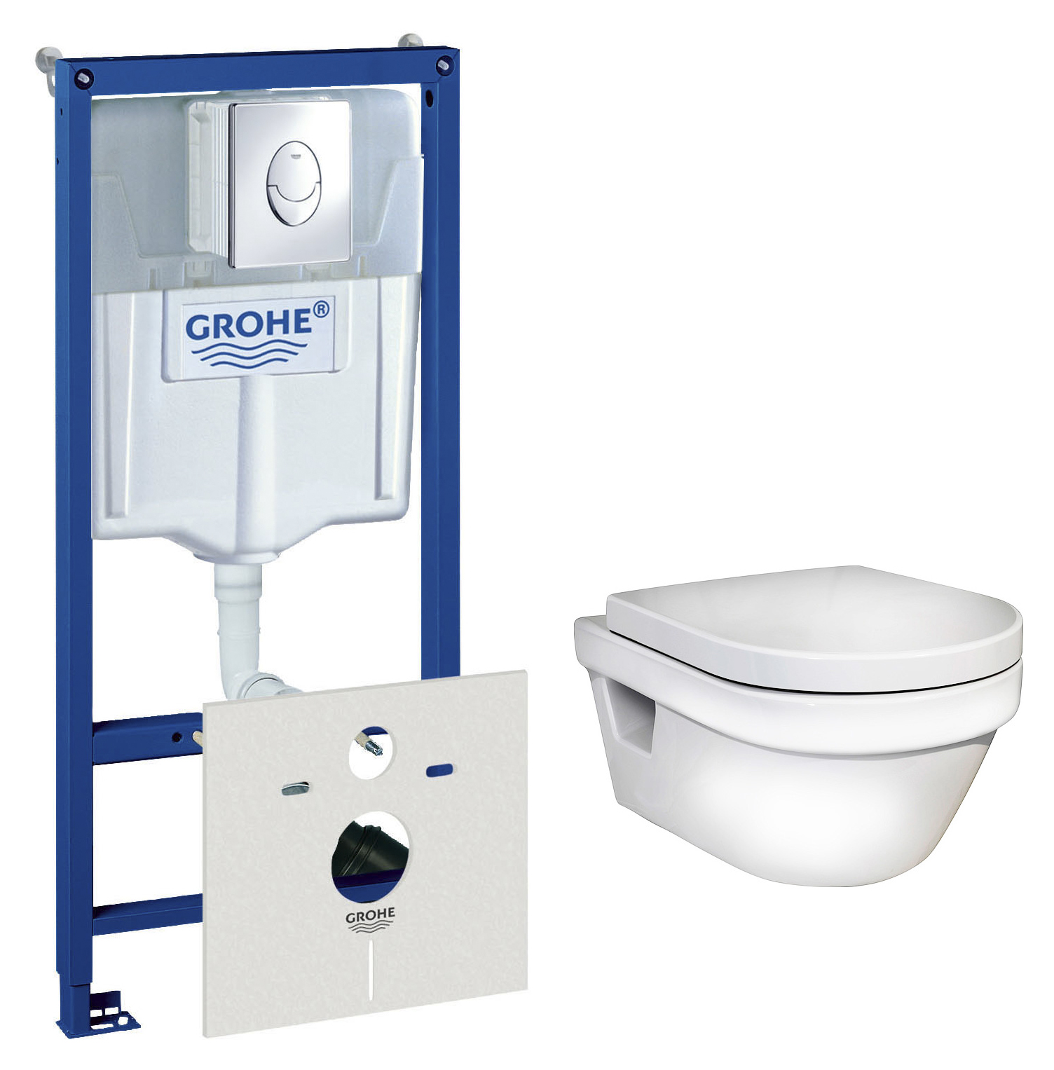 фото Gustavsberg комплект унитаз подвесной gustavsberg hygienic flush wwc + инсталляция grohe r