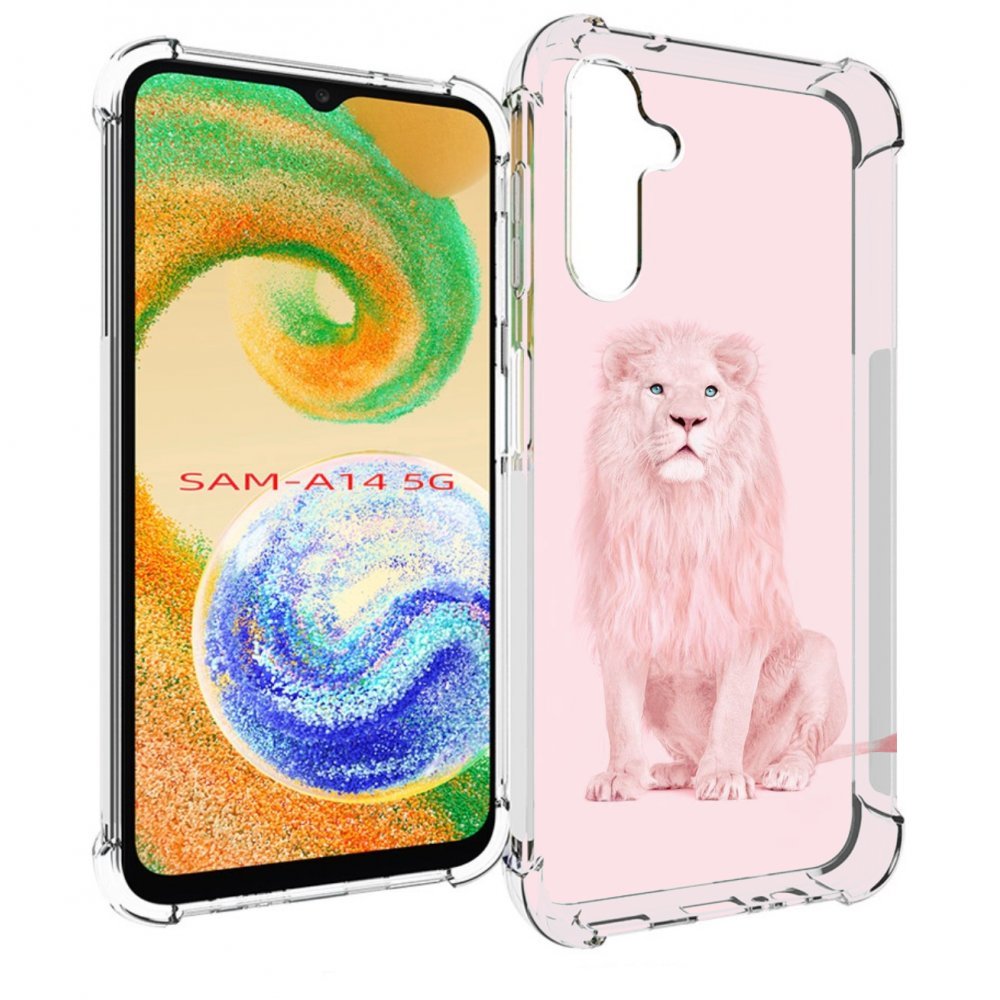 

Чехол MyPads Розовый-лев для Samsung Galaxy A14 5G, Прозрачный, Tocco