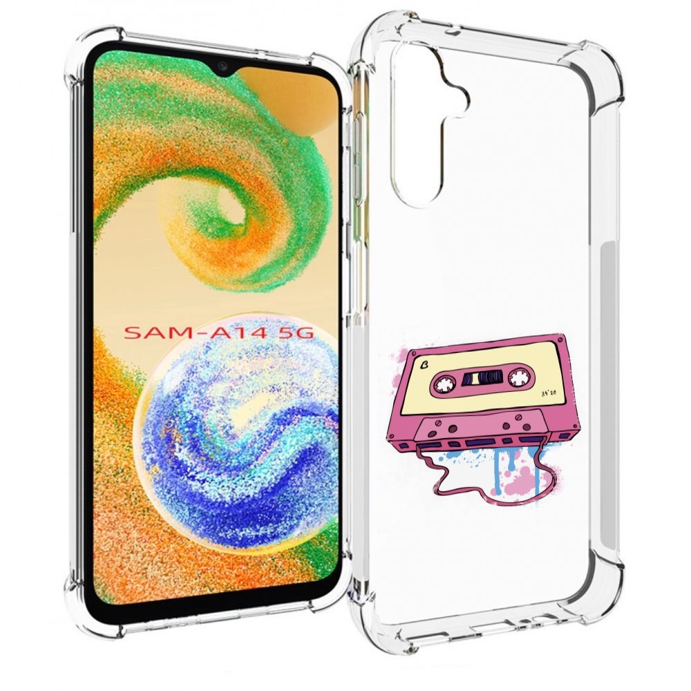 

Чехол MyPads Розовая кассета для Samsung Galaxy A14 5G, Прозрачный, Tocco
