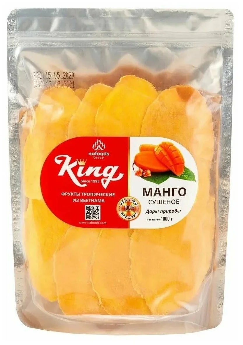 

Манго натуральный без сахара "King" Abricos, 1кг