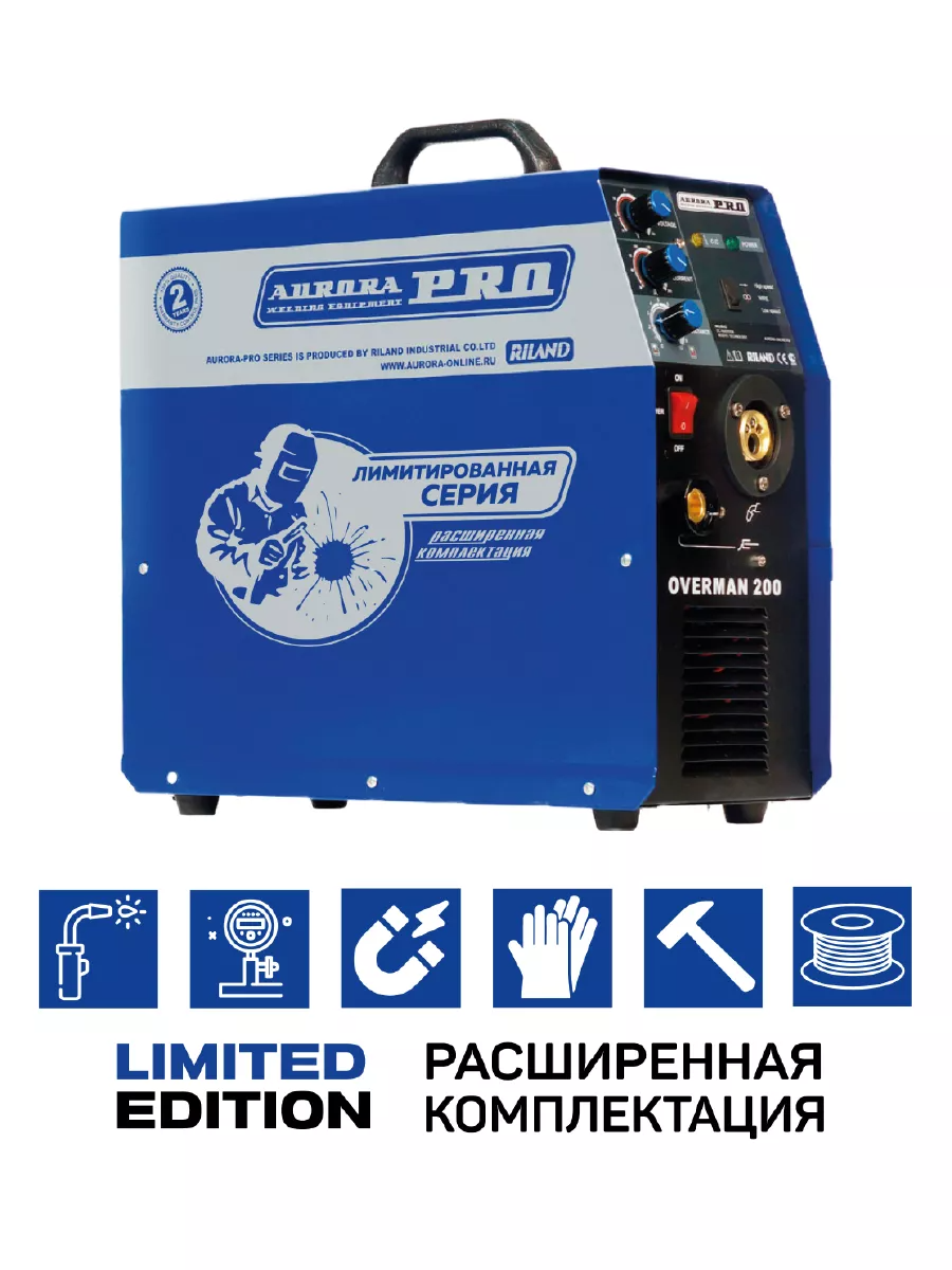 фото Сварочный полуавтомат aurorapro overman 200 mosfet limited edition (7213709)