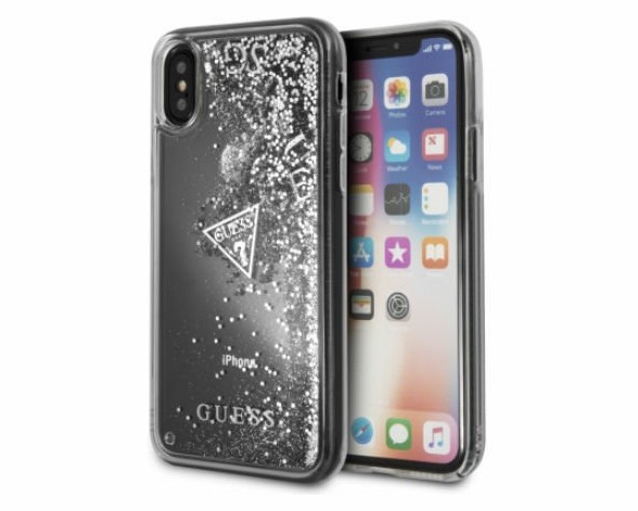 фото Чехол cg mobile guess glitter iphone xs max серебристый