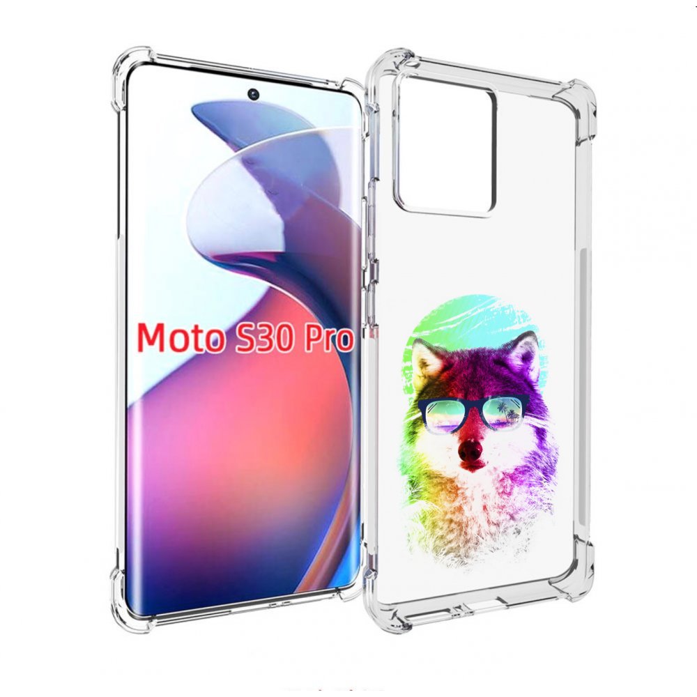 

Чехол MyPads радужный волк детский для Motorola Moto S30 Pro, Прозрачный, Tocco