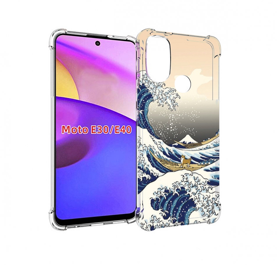 

Чехол бампер MyPads собаки-на-плоту для Motorola Moto E30., Прозрачный, Tocco