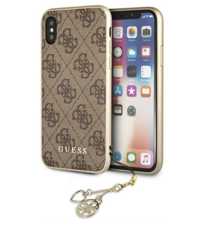 фото Чехол cg mobile guess 4g charms collection iphone x/xs коричневый