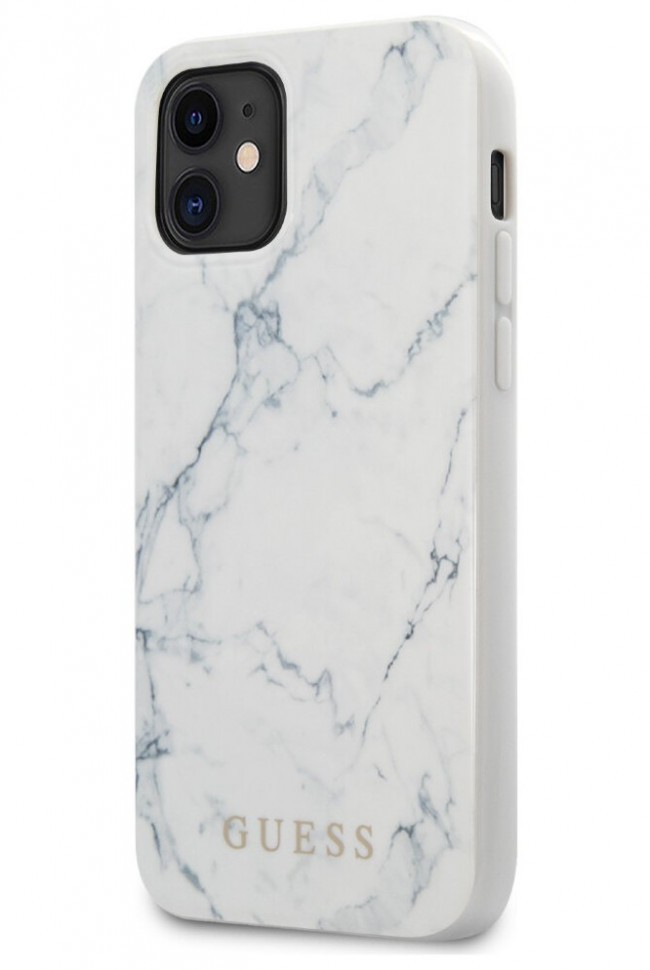 фото Чехол cg mobile guess marble design iphone 12 mini белый