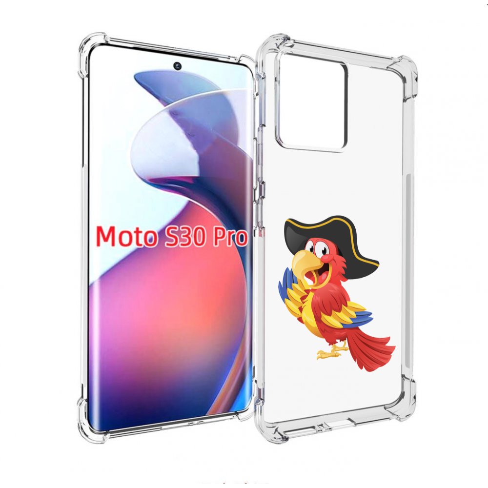 

Чехол MyPads попугай-пират для Motorola Moto S30 Pro, Прозрачный, Tocco