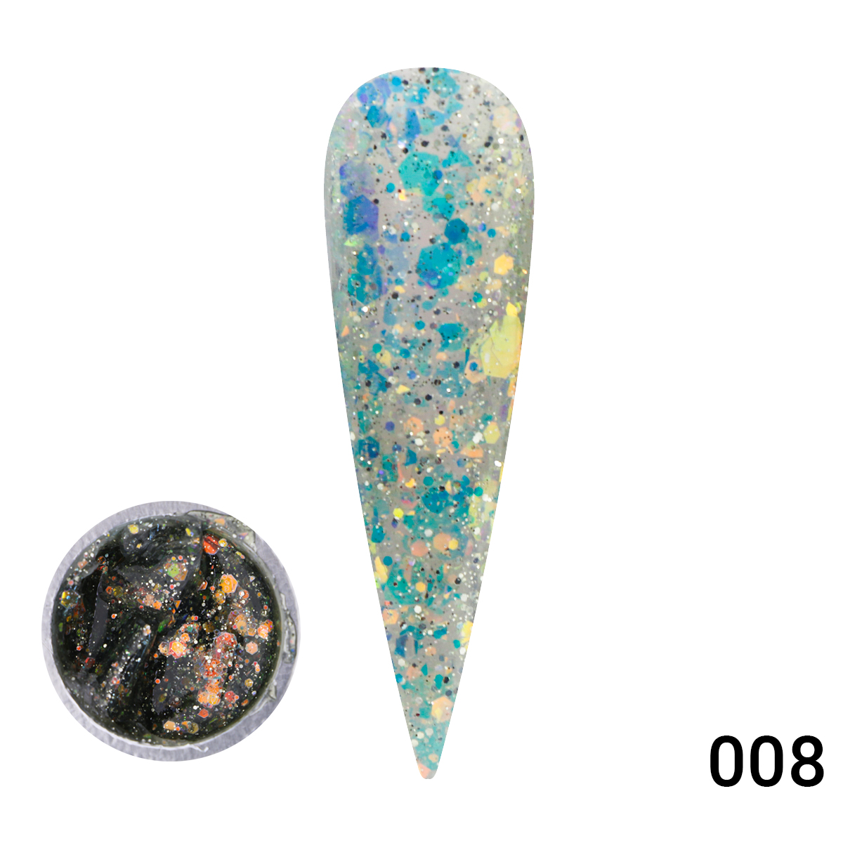 

Гель для дизайна ногтей Diamond Painting Glitter Gel Global Fashion 08