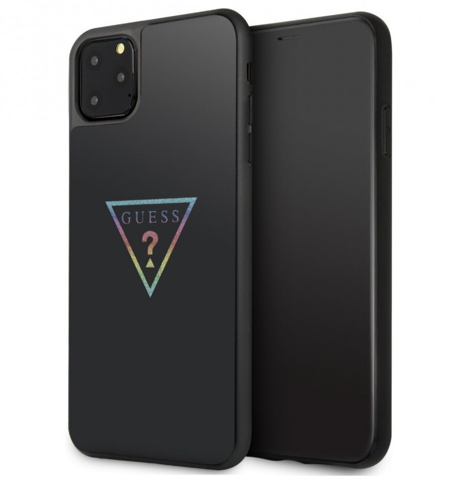 фото Чехол cg mobile guess iridescent glitter triangle logo iphone 11 pro max черный